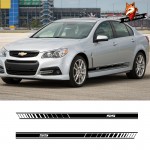 Car Auto Side Car Sticker Vinyl Car Styling Side Stripes Skirt Sticker Decals Wraps Body Stickers For Chevrolet SS